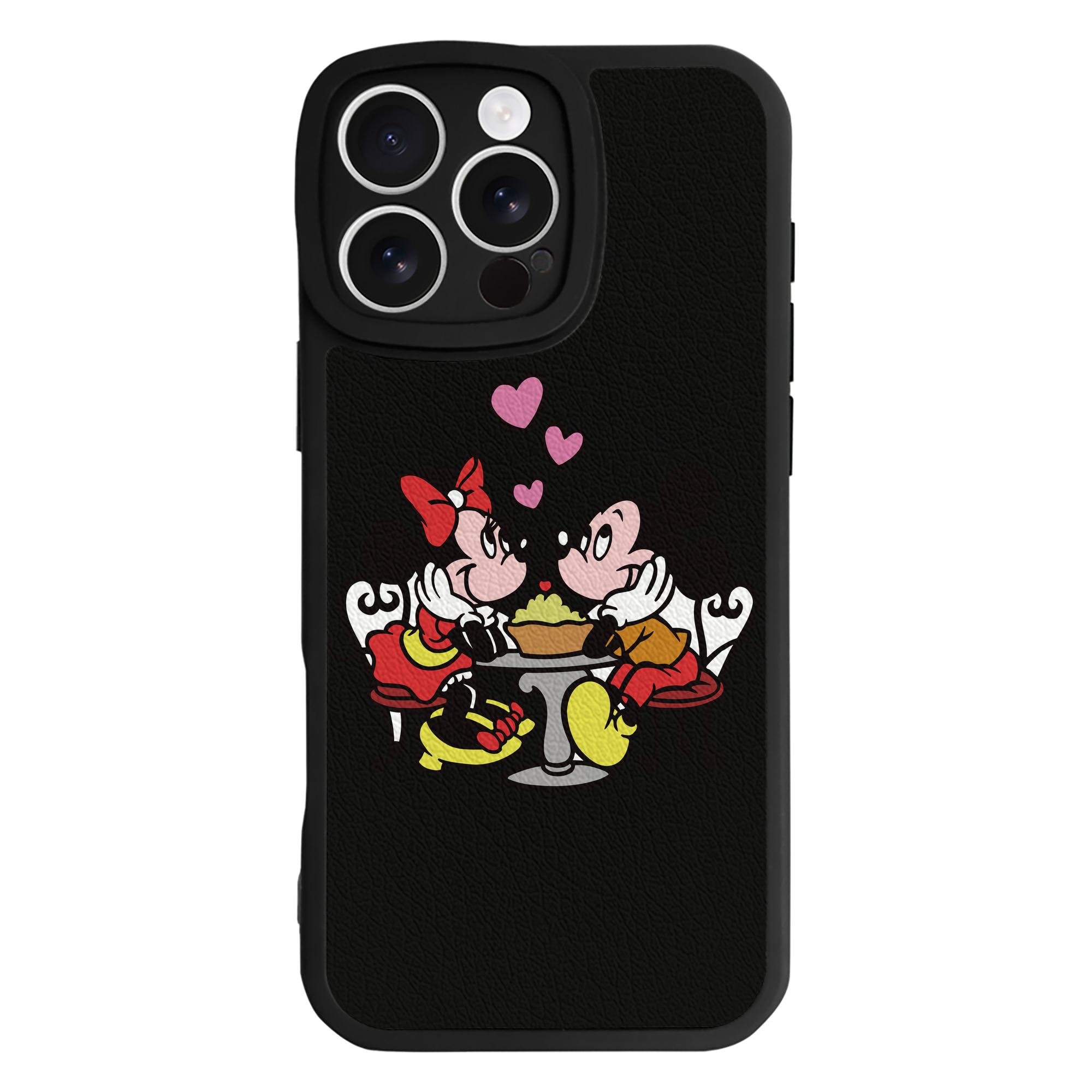 （画像用） ミッキーマウス Mickey Mouse 【iPhone 16シリーズ対応】シリコンスマホケース（レザー調） 材質：シリコン